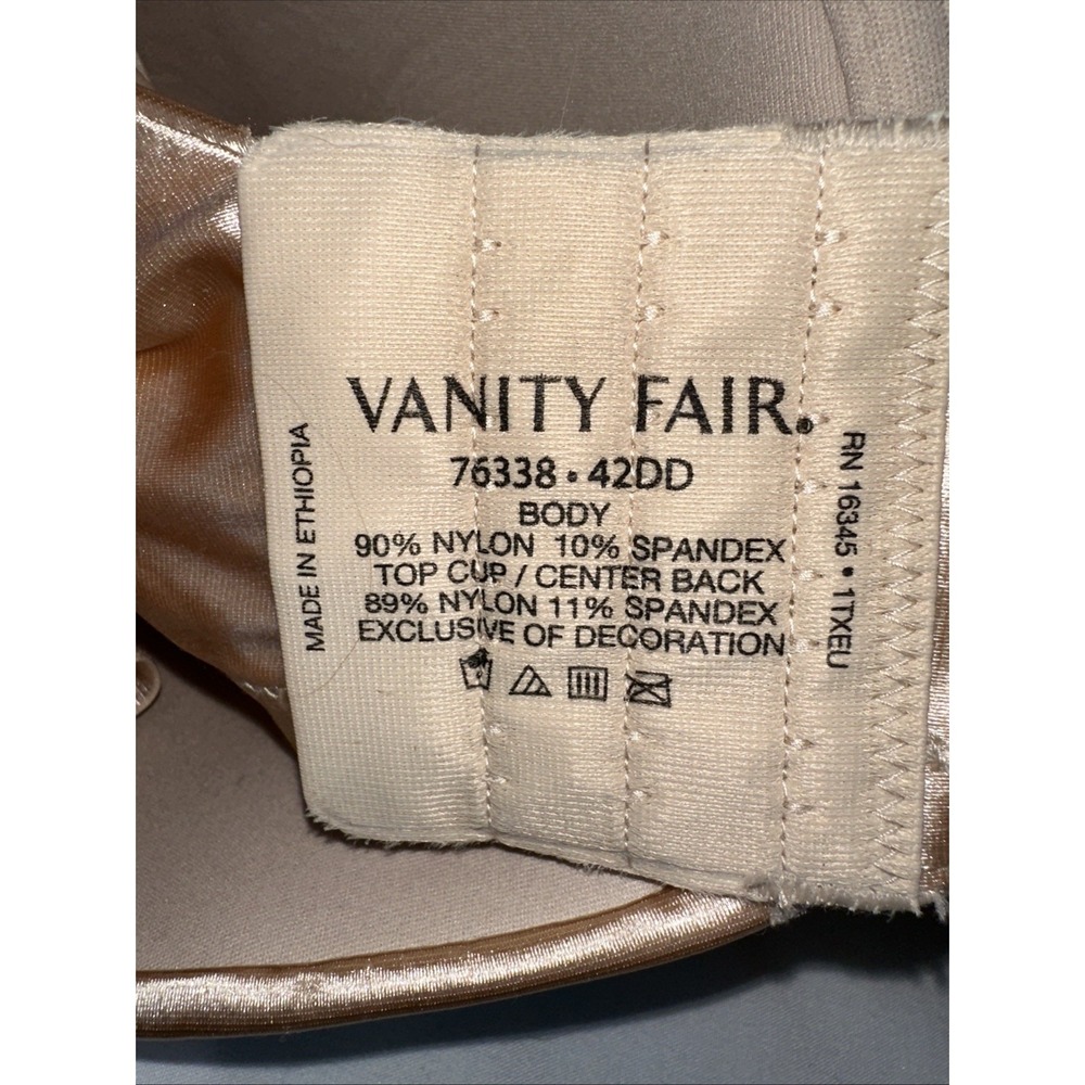 Vanity Fair Illumination Bra 42DD Style 76448 Under Wire Zoned Support Beige NWT - Picture 6 of 8